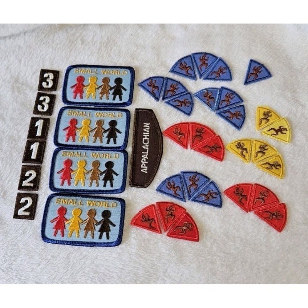 Vintage 70s-90s Girl Scout Patches Brownie Around The World Lot Of 38 Retired